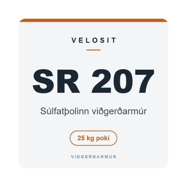 Velosit SR 207 – Súlfatþolinn viðgerðarmúr Velosit SR 207, súlfatþolinn viðgerðarmúr, 25 kg poki