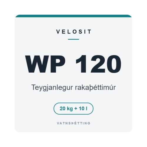 Velosit WP 120, teygjanlegur rakaþéttimúr, 20 kg + 10 l