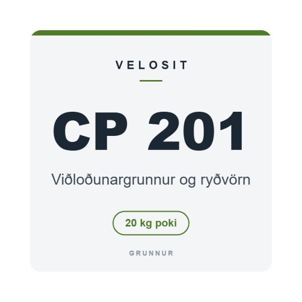 Velosit CP 201, viðloðunargrunnur og ryðvörn, 20 kg poki