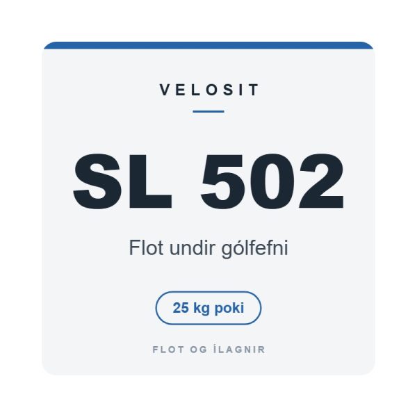 Velosit SL 502, flot undir gólfefni, 25 kg poki