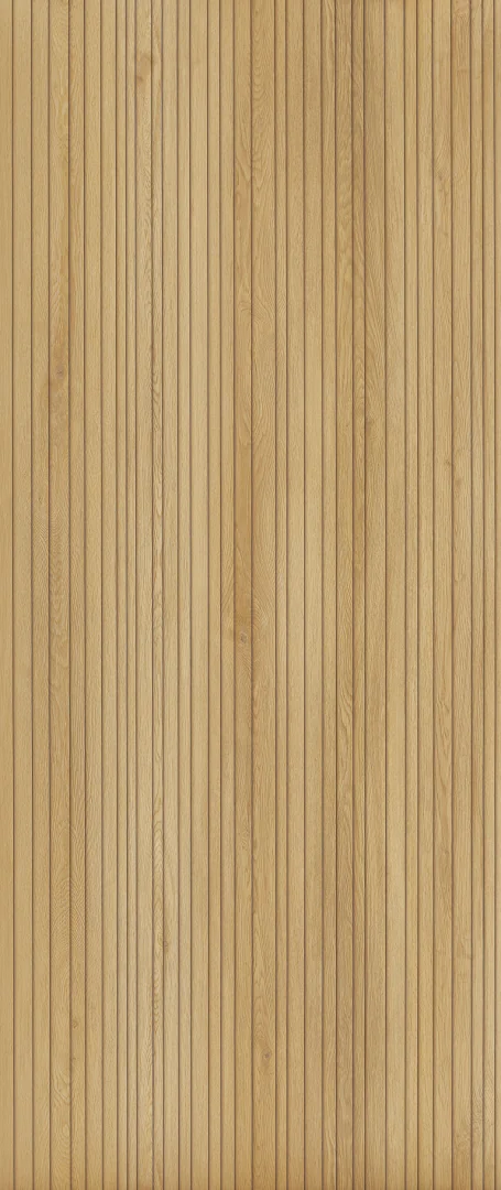 Modee True Wood veggplata – Fluted Beatrice – viðaráferð með rimlum