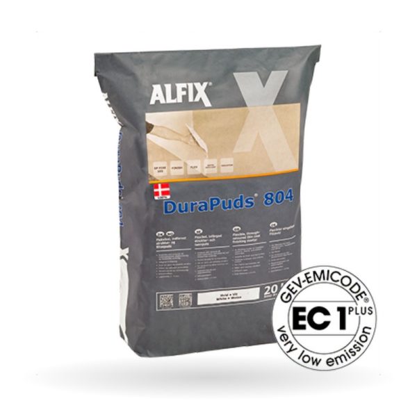Alfix DuraPuds 804 – gegnumlituð lokapússning, 20 kg Alfix DuraPuds 804, gegnumlituð lokapússning, 20 kg