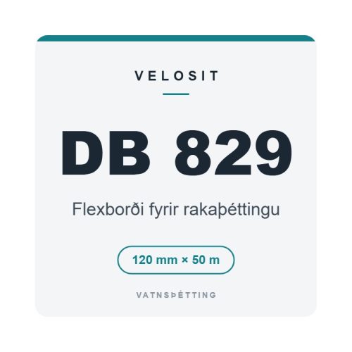 Velosit DB 829, flexborði fyrir rakaþéttingu, 120 mm × 50 m
