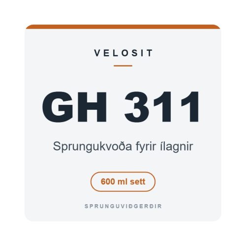 Velosit GH 311 – sprungukvoða fyrir ílagnir, 600 ml Velosit GH 311 sprungukvoða fyrir ílagnir, 600 ml sett